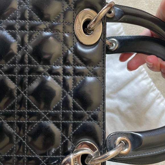 Christian Dior Medium Lady Bag w/ Strap & dust bag - Picture 6 of 15